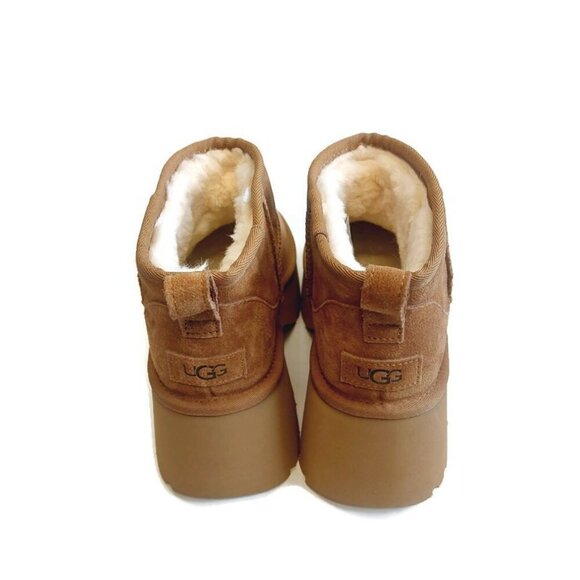UGG Classic Womens Size 9 Ultra Mini New Heights Platform Boots Chestnut 1158311 - Picture 6 of 8